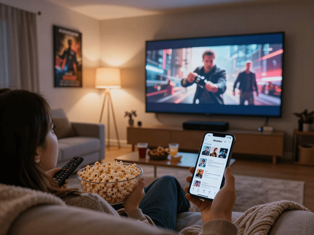 Enjoy movie time with Moviebox app on the big screen at home.