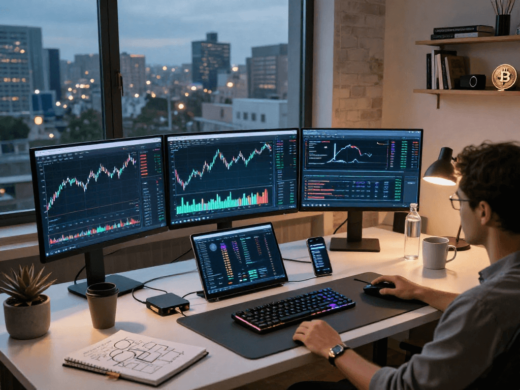 MetaTrader 5 官网配备多屏交易界面的专业工作空间,显示加密货币和DeFi指标,更有效的数字资产管理工具。