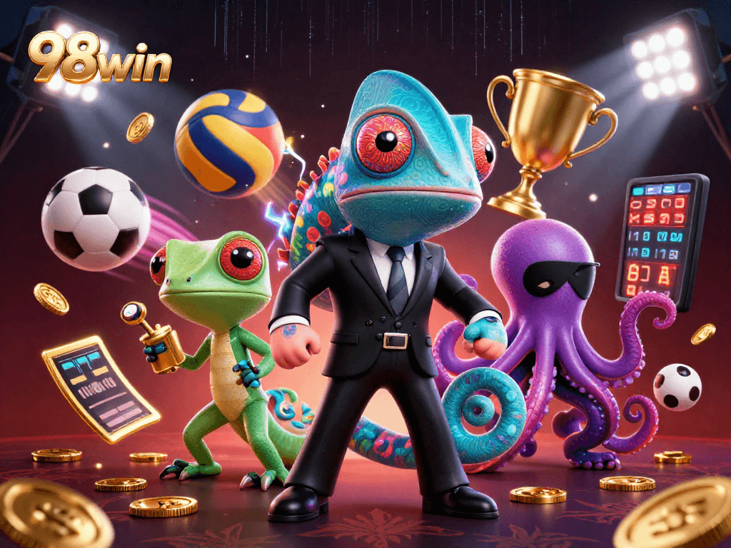 Experience thrilling betting action at 98win with vibrant sports dynamics and captivating characters.