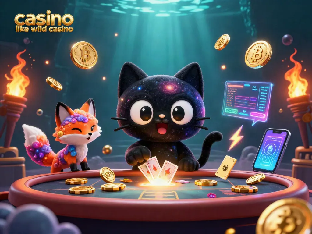 Engage in vibrant action at a casino like Wild Casino with a cosmic twist featuring a black hole cat.