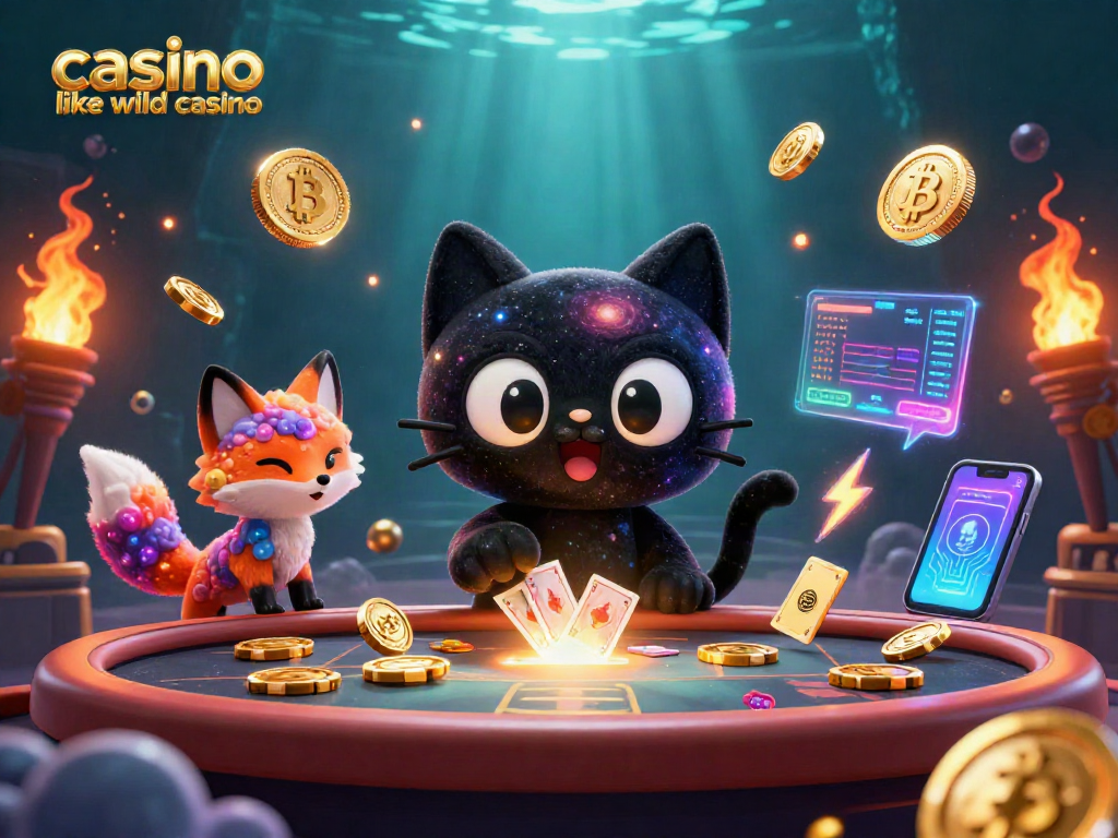 Engage in vibrant action at a casino like Wild Casino with a cosmic twist featuring a black hole cat.