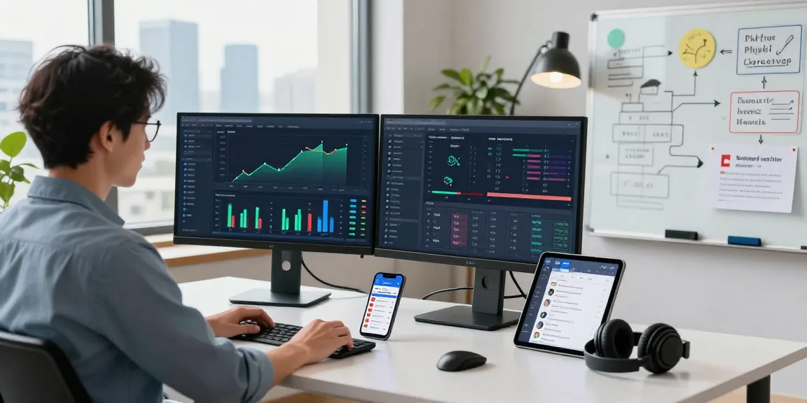 Purchase app downloads while analyzing app performance in a vibrant marketing workspace.