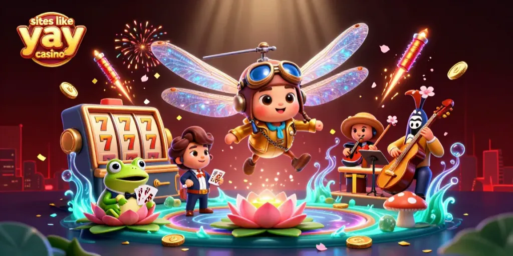 Experience the thrill at sites like yay casino with vibrant slot reels and enchanting characters.