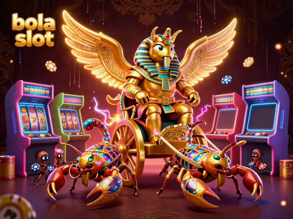 Experience the excitement of bola slot with vibrant 3D characters and casino-themed elements.