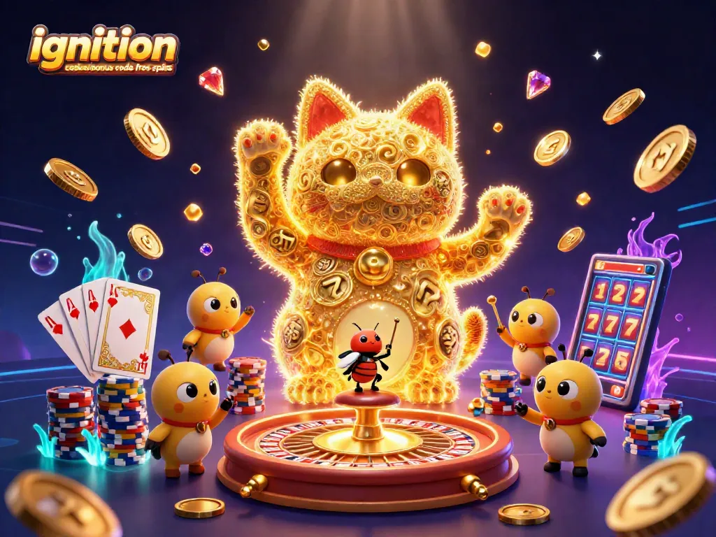 Win big with the ignition casino bonus code free spins, featuring vibrant casino elements.