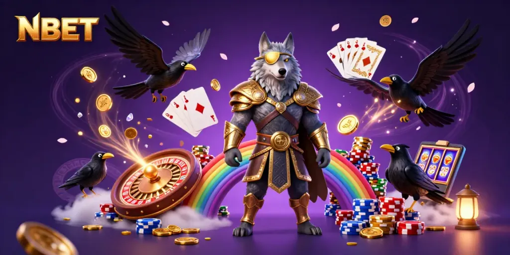 Experience the winning charm of NBET with a magical 3D casino world featuring Odin and his ravens.