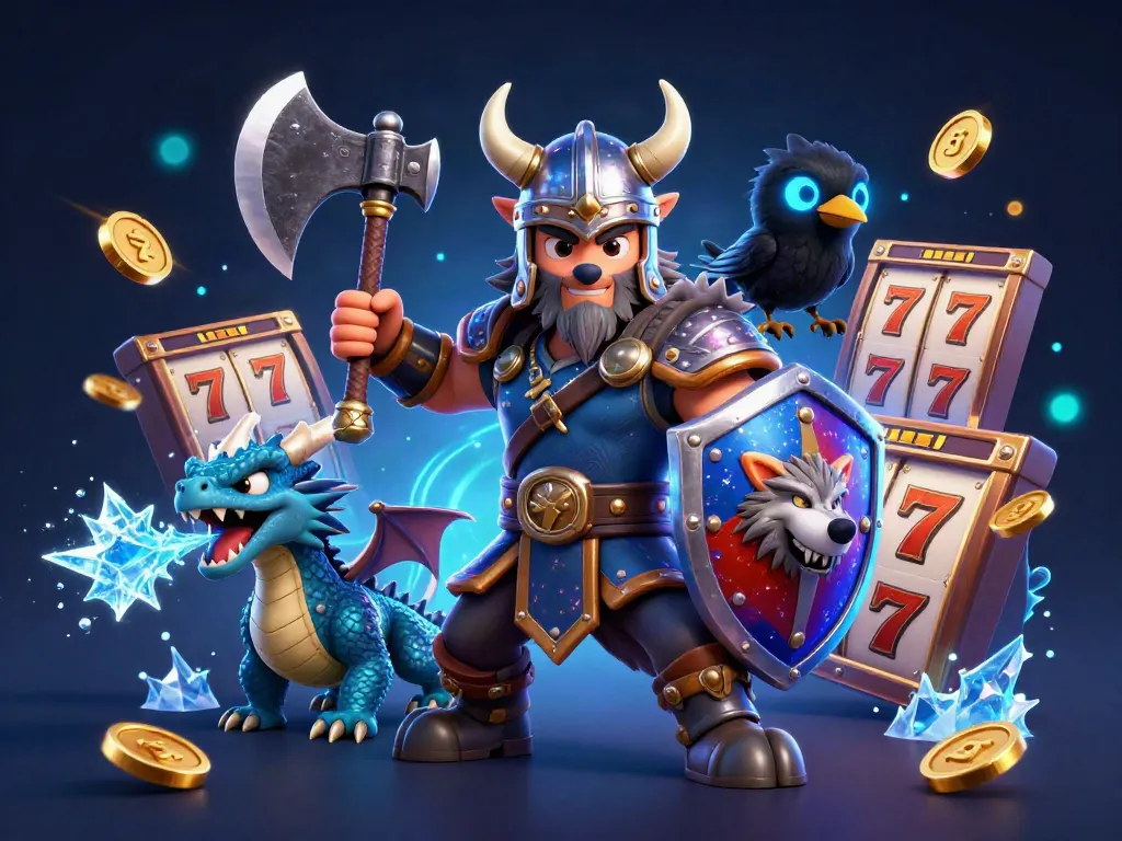Spin jackpot reels and win big with bro138 in this vibrant casino-themed illustration.