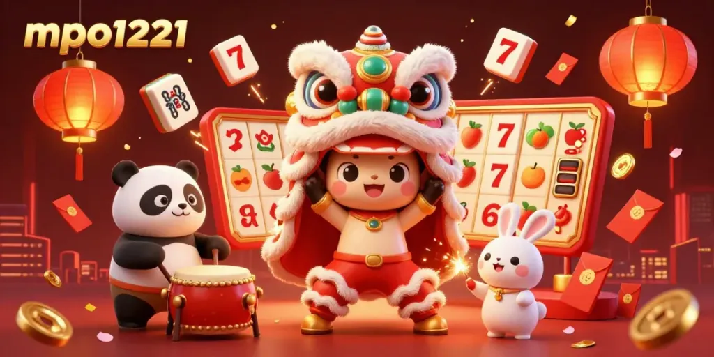 Experience mpo1221 action with vibrant casino characters and lively game elements in a festive atmosphere.