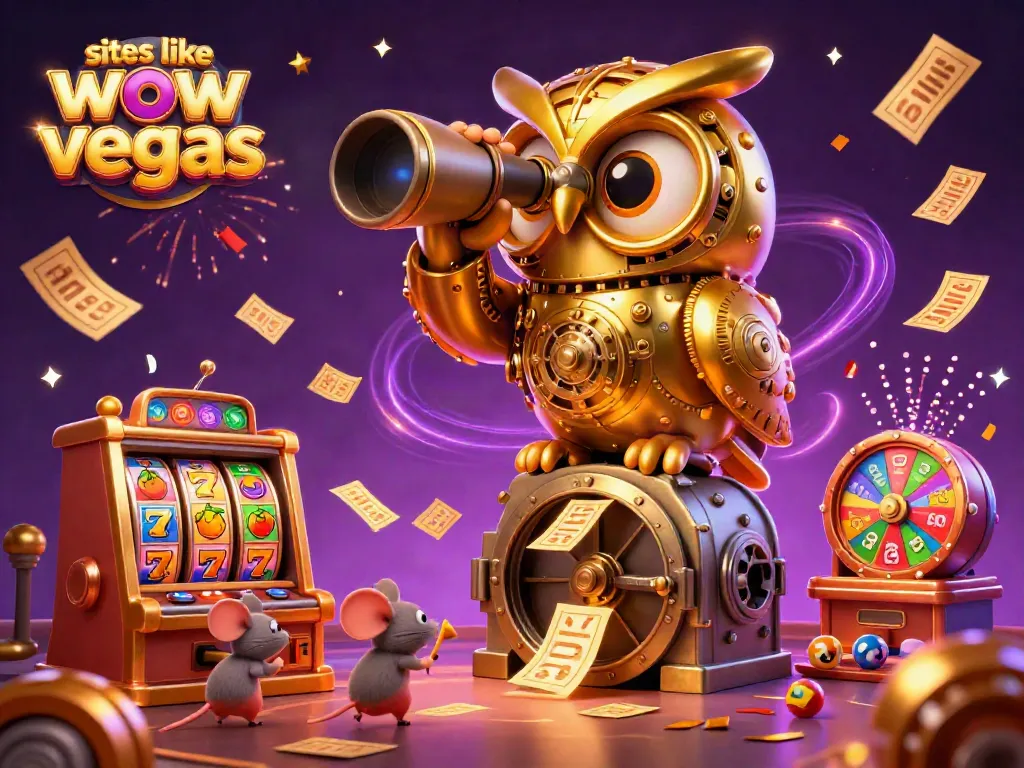 Enjoy engaging game action at sites like wow vegas featuring vibrant slot machines and lucky symbols.