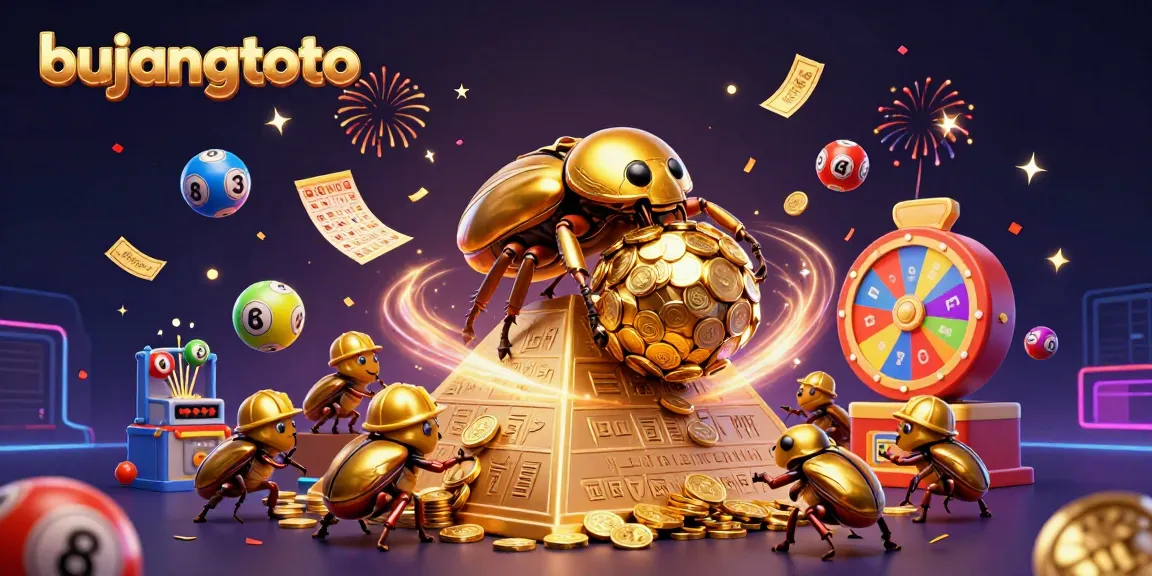 Engage with bujangtoto through a vibrant 3D casino-themed illustration featuring lively characters and elements.