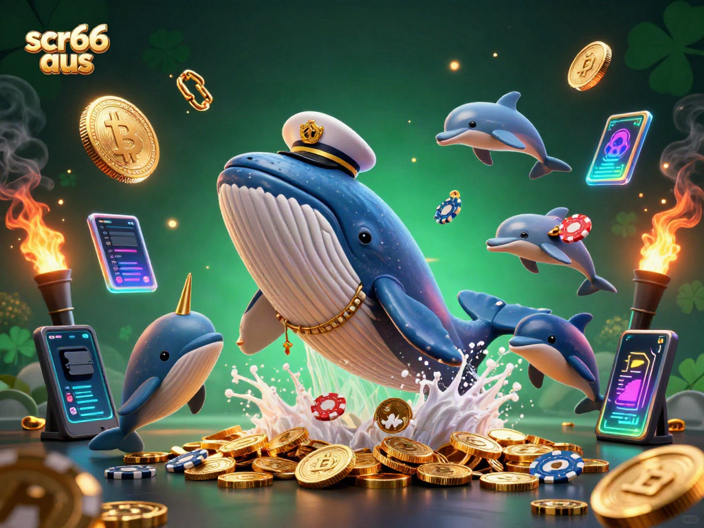 Engage with scr66 aus and immerse in an inviting 3D cartoon casino world filled with playful characters and cryptocurrency elements.