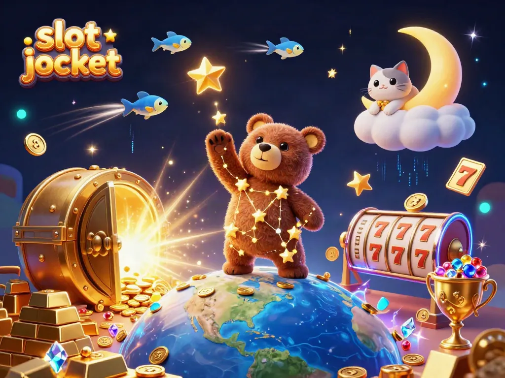 Experience thrilling slot jackpot adventures with dynamic characters and dazzling casino elements.