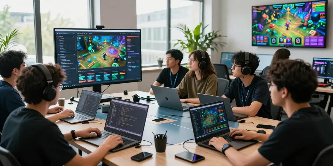 Team analyzing bos88 game performance data in a modern workspace.