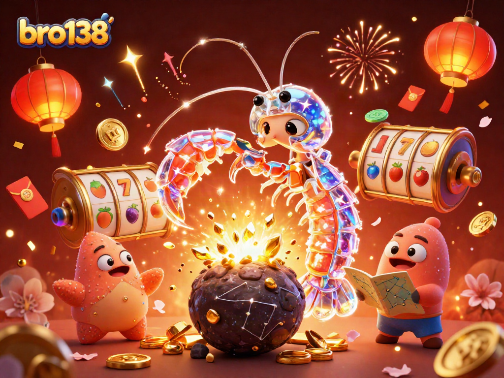 Engage in thrilling slots adventures at bro138, featuring vibrant characters and rich casino elements.