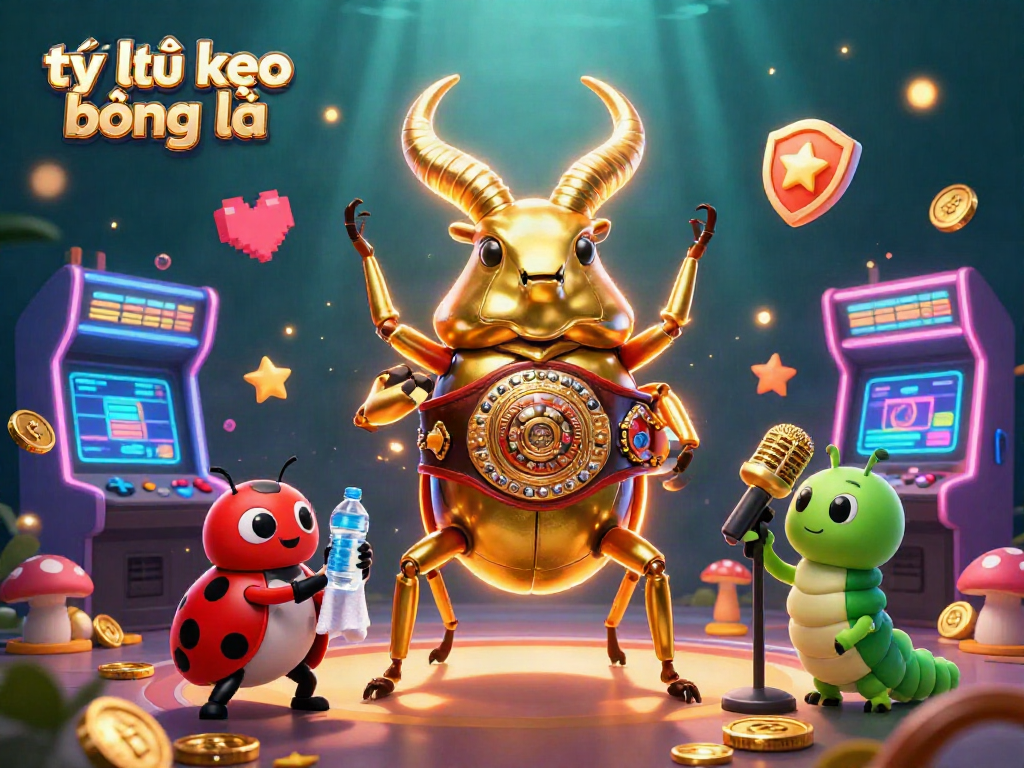 Engage in thrilling tỷ lệ kèo bóng đá action with a cartoon showdown featuring unique insect characters.