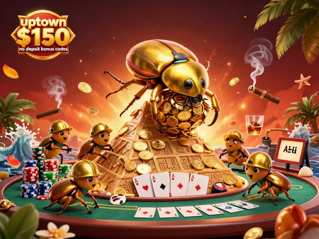 Boost your winnings with uptown aces $150 no deposit bonus codes in this colorful casino scene.