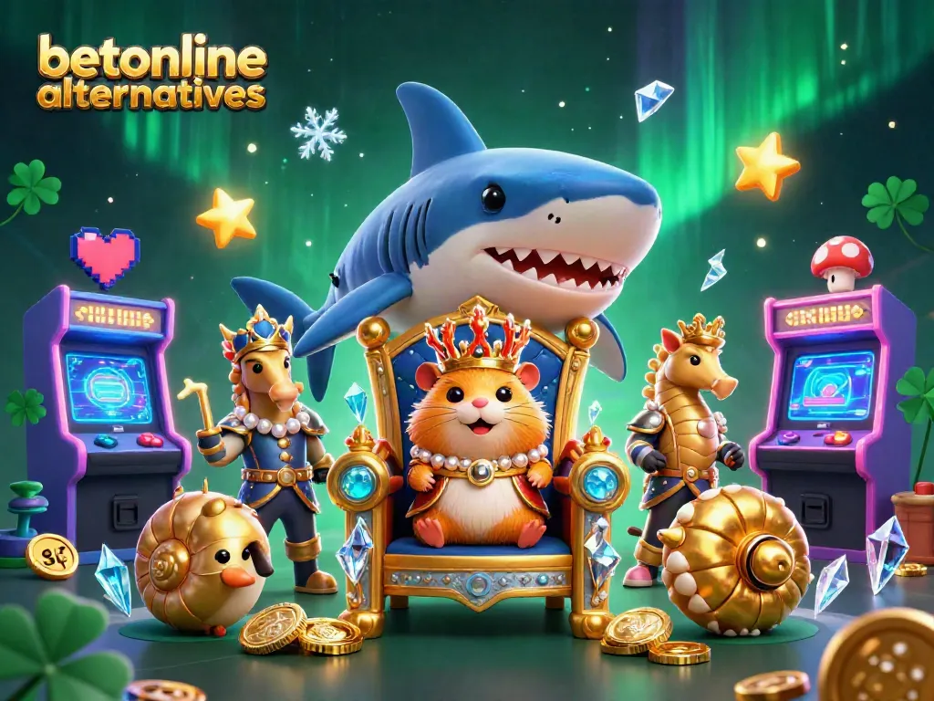 Explore exciting betonline alternatives with a fierce hamster king in a rich 3D casino scene.