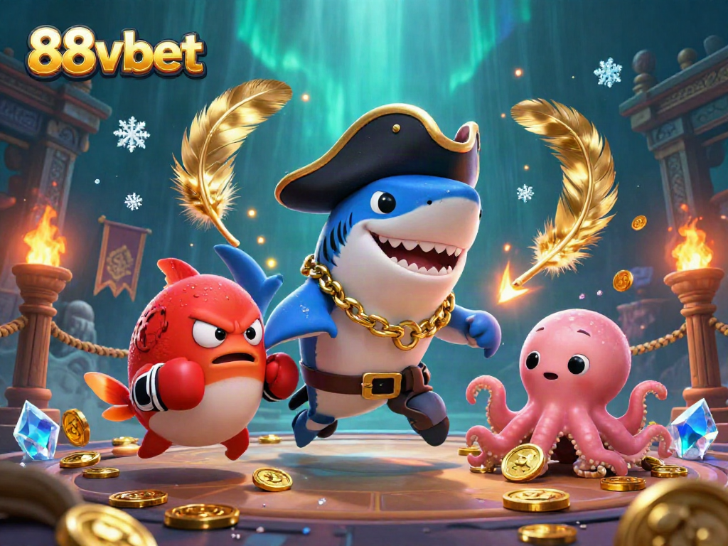 Engage with 88vbet's vibrant underwater casino world featuring unique characters and dynamic gaming elements.