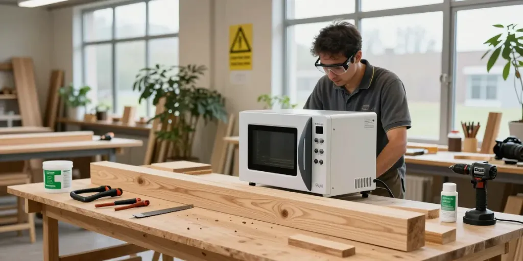 SHASHEL® microwave wood treatment device used to eliminate wood-boring insects safely.