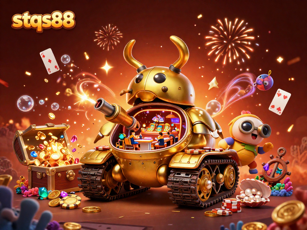 Engage in thrilling play at stqs88 with a vibrant casino scene showcasing dynamic gaming elements.